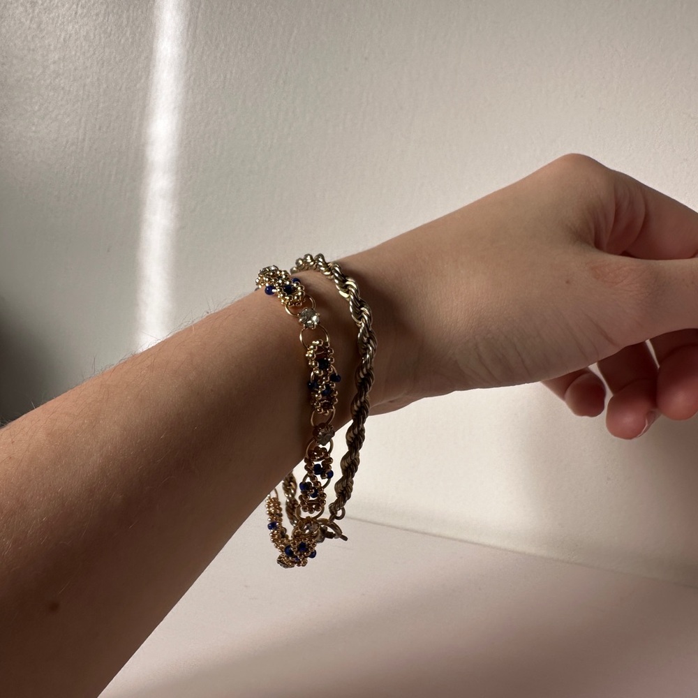 Rope Chain & beaded Bracelet Set